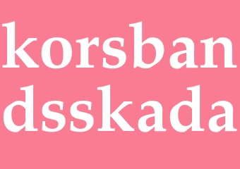 Synonym korsbandsskada