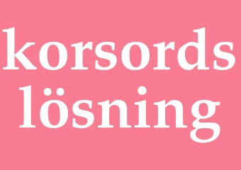 Synonym korsordslösning