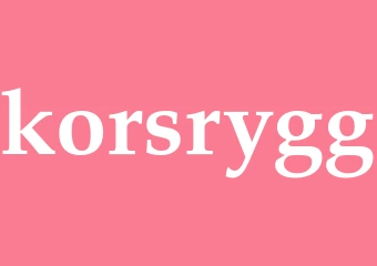 Synonym korsrygg