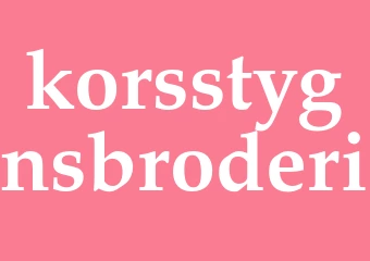Synonym korsstygnsbroderi