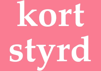 Synonym kortstyrd