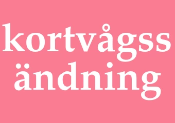 Synonym kortvågssändning