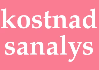 Synonym kostnadsanalys