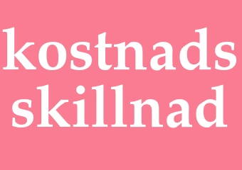 Synonym kostnadsskillnad