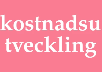 Synonym kostnadsutveckling