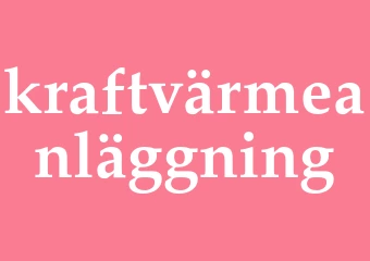 Synonym kraftvärmeanläggning