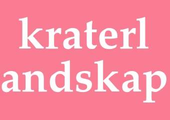 Synonym kraterlandskap