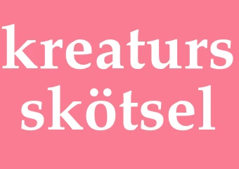 Synonym kreatursskötsel