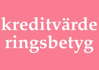 Synonym kreditvärderingsbetyg