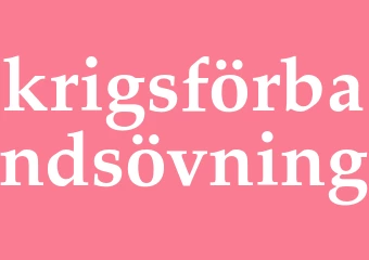 Synonym krigsförbandsövning