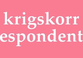 Synonym krigskorrespondent