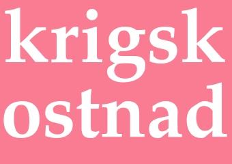 Synonym krigskostnad