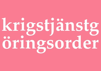 Synonym krigstjänstgöringsorder