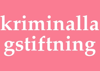Synonym kriminallagstiftning
