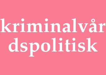Synonym kriminalvårdspolitisk