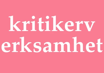 Synonym kritikerverksamhet