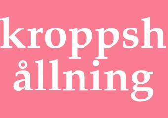 Synonym kroppshållning