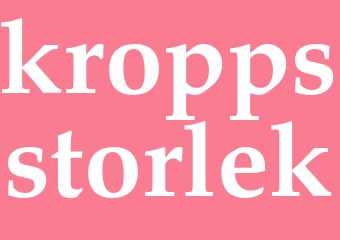 Synonym kroppsstorlek