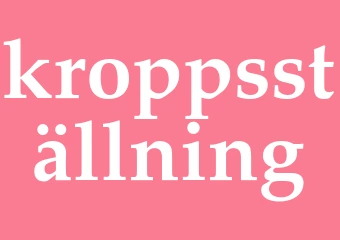 Synonym kroppsställning