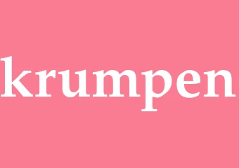Synonym krumpen