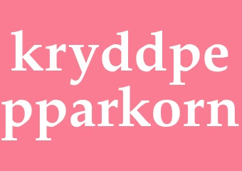 Synonym kryddpepparkorn