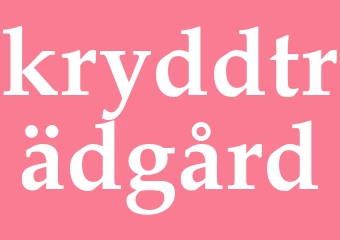 Synonym kryddträdgård