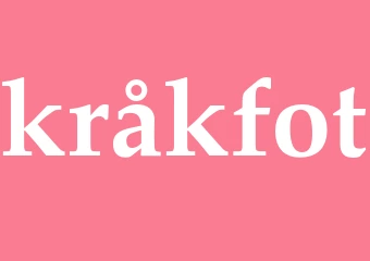 Synonym kråkfot