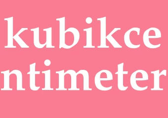 Synonym kubikcentimeter