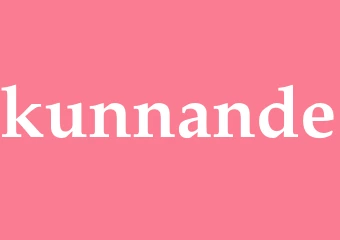 Synonym kunnande