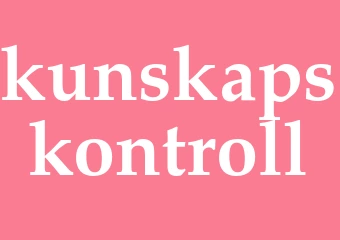Synonym kunskapskontroll