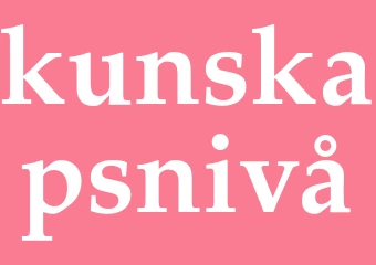 Synonym kunskapsnivå