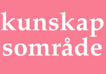 Synonym kunskapsområde