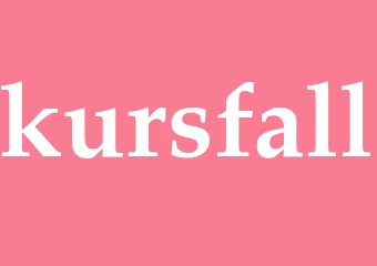 Synonym kursfall