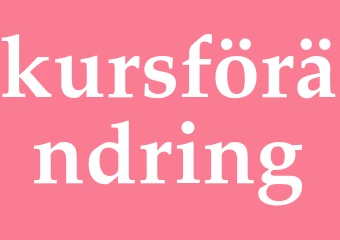 Synonym kursförändring