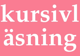 Synonym kursivläsning