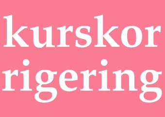 Synonym kurskorrigering