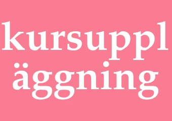 Synonym kursuppläggning