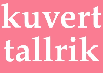 Synonym kuverttallrik