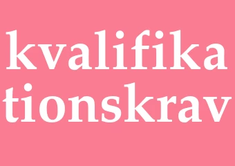Synonym kvalifikationskrav