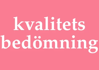 Synonym kvalitetsbedömning