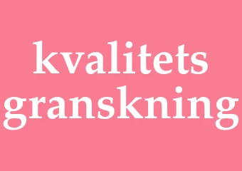 Synonym kvalitetsgranskning