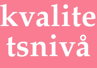 Synonym kvalitetsnivå