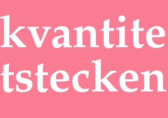 Synonym kvantitetstecken