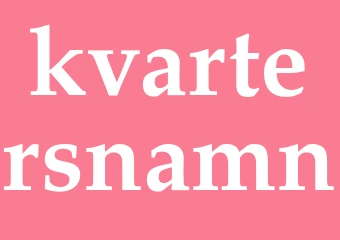 Synonym kvartersnamn