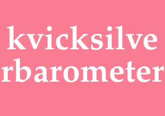 Synonym kvicksilverbarometer