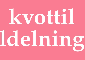 Synonym kvottilldelning