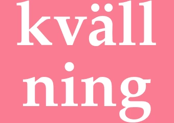 Synonym kvällning
