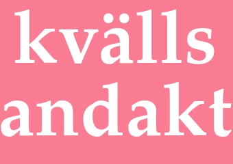 Synonym kvällsandakt