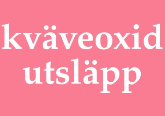 Synonym kväveoxidutsläpp