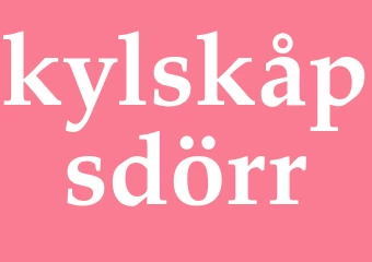 Synonym kylskåpsdörr